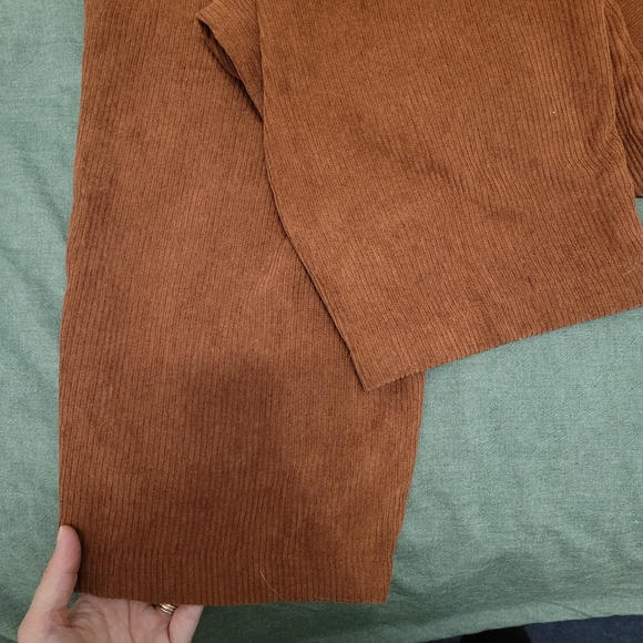 EUC Madewell burnt orange courderoy pleated slacks size 8 - Picture 6 of 10